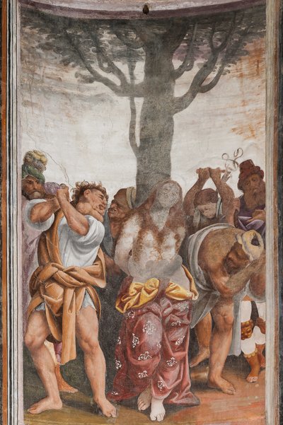 聖カタリナの殉教の詳細 (フレスコ画) 作： Bernardino Lanino