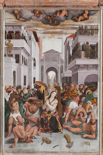 聖カタリナの殉教の詳細 (フレスコ画) 作： Bernardino Lanino