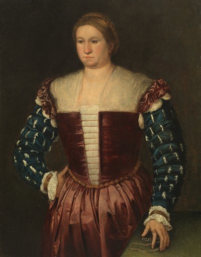 貴婦人の肖像、1545-50年頃 作： Bernardino Licinio