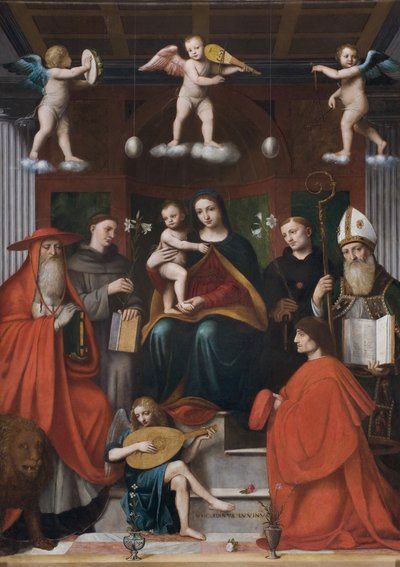 聖なる会話、パラライモンディ、1517〜18年 作： Bernardino Luini