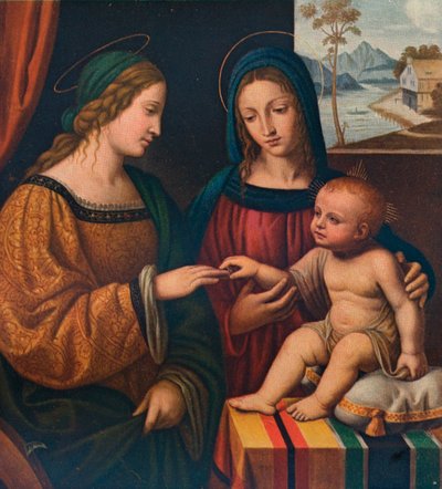 聖カタリナの神秘的な結婚、c1520、1911 作： Bernardino Luini