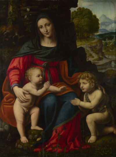 聖ヨハネとの聖母子、1510年代。 作： Bernardino Luini