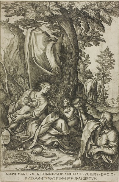 エジプトへの逃亡中の休息 作： Bernardino Passeri