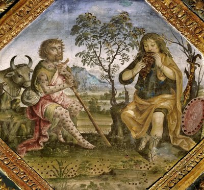マーキュリー、アーガス、イオ、1492～1494年。 作： Bernardino Pinturicchio