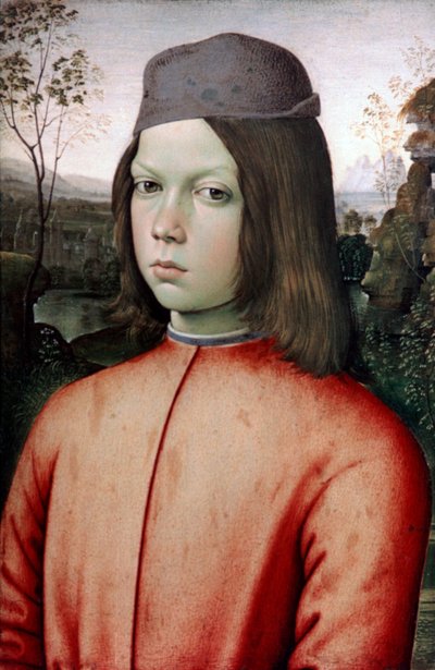 「少年の肖像」、c1480-1485 作： Bernardino Pinturicchio