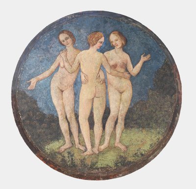 三美神、カリフォルニア州。 1509年。 作： Bernardino Pinturicchio
