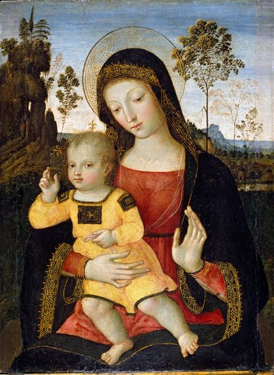 聖母子、1470年代から1490年代 作： Bernardino Pinturicchio
