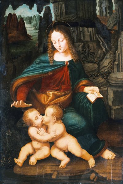 幼い聖ヨハネを連れた聖母子像、1496年頃 作： Bernardino de Conti