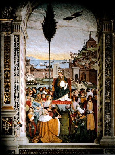 教皇ピウス（Pius）2世の生涯（エネア・シルビオ・ピッコロミーニ 作： Bernardino di Betto Pinturicchio
