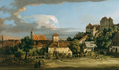 ピルナ：南からのオーバーター、1760年頃（キャンバスに油彩） 作： Bernardo Bellotto