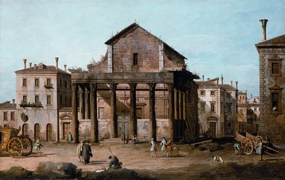 ローマ-フォーラムのアントニヌス神殿とファウスティナ神殿、1742〜43年頃 作： Bernardo Bellotto