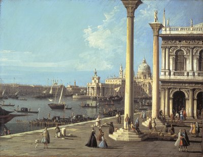 ピアッツェッタのサンマルコ教会とヴェネツィアのサンタマリアデッラサルーテ教会 作： Bernardo Bellotto