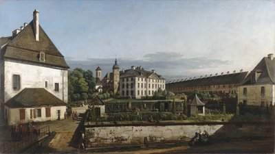コーニヒシュタイン要塞ブルネンハウスのある中庭 作： Bernardo Bellotto