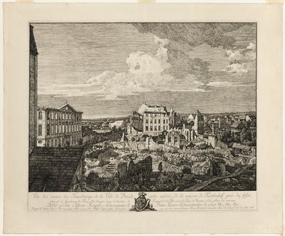 フュルステンホフ宮殿のあるピルナイッシャー郊外の遺跡 作： Bernardo Bellotto