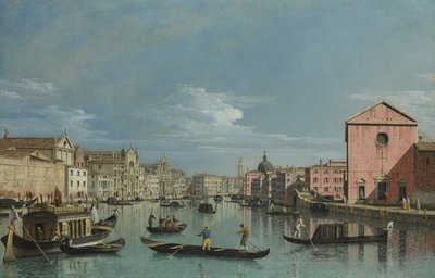 ヴェネツィア。サンタクローチェに面した大運河の上流、1740年代 作： Bernardo Bellotto