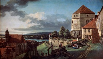 ゾンネンシュタイン要塞からのピルナの眺め、c1752-c1755 作： Bernardo Bellotto