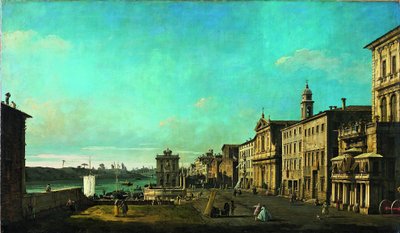 ローマのリペッタ通りの眺め 作： Bernardo Bellotto
