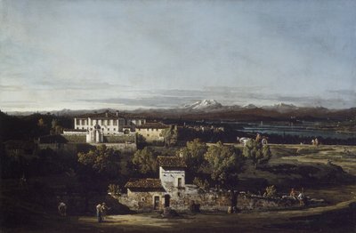ガッツァーダのヴィラ・ペラーボ（後のメルツィ）の眺め 作： Bernardo Bellotto