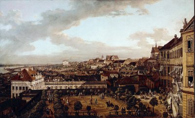 ワルシャワの眺め、王宮の東側のロッジアからクラクフ方面（油彩・キャンバス 作： Bernardo Bellotto