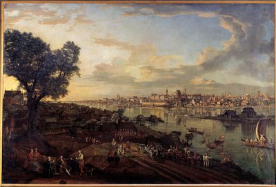 プラハ郊外からワルシャワ市街を望む ベルナルド・ベロット（1720-1780）の絵 作： Bernardo Bellotto