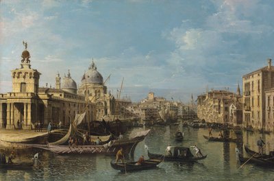 ヴェネツィア：大運河への入り口、1720〜80年頃（油彩とキャンバス） 作： Bernardo Belotto Canaletto
