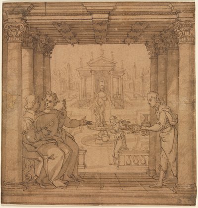 Torquato Tassos Jerusalem Liberated、1586-1590からのイラスト。 作： Bernardo Castello