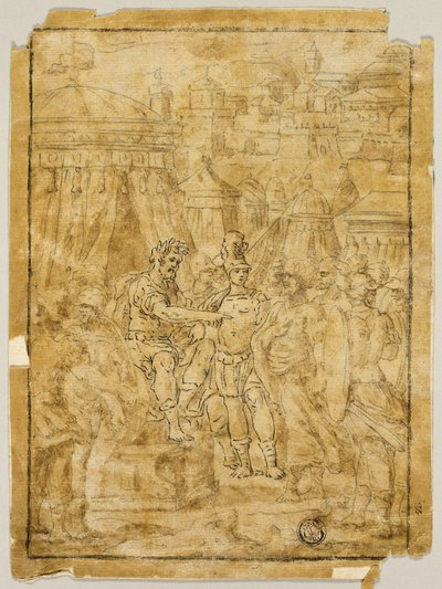 エルサレム解放の場面の挿絵 (Gerusalemme Liberata) 作： Bernardo Castello