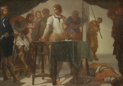 ポルセナ王に対抗するスカエボラ 作： Bernardo Cavallino