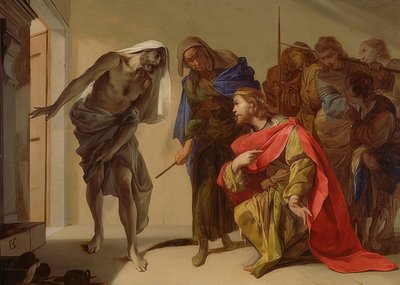 ソールとエンドアの魔女。 1650-56年頃 作： Bernardo Cavallino