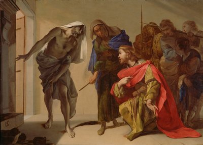 サウルによって呼び出されたサミュエルの陰、c。 1655 作： Bernardo Cavallino