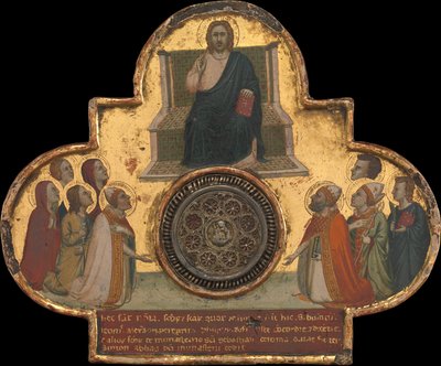 Christus auf dem Thron mit Heiligen 作： ベルナルド・ダディ