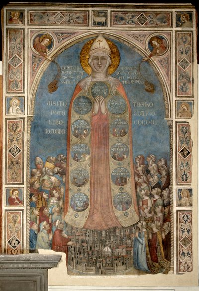 慈悲の聖母」 ダッディ、ベルナルド（1290年-1350年 作： Bernardo Daddi