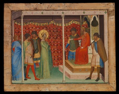 デキウス皇帝の前の聖レパラータ、1338〜40年頃（木のテンペラ） 作： Bernardo Daddi