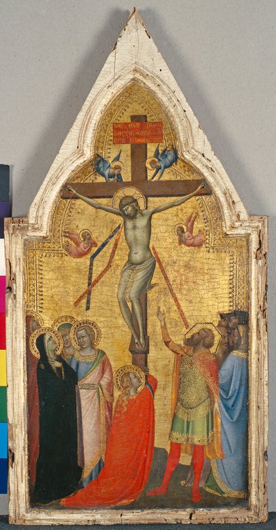 はりつけ、c.1340（ポプラの木のテンペラ） 作： Bernardo Daddi