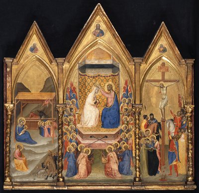 Triptychon (Geburt Christi; Marienkrönung; Kreuzigung) 作： ベルナルド・ダディ