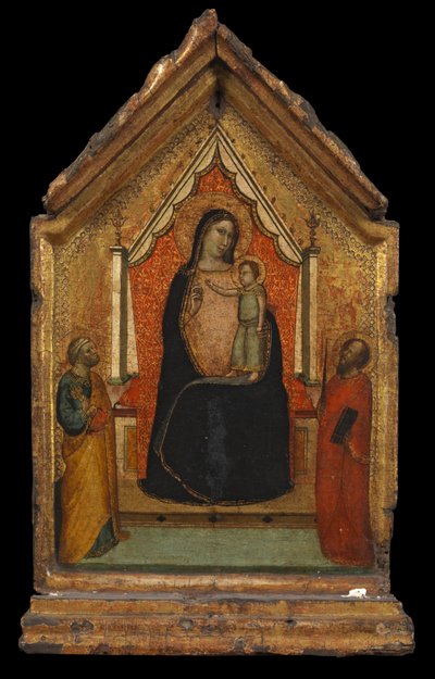 聖ペテロと聖パウロの聖母子、1340年頃 作： Bernardo Daddi