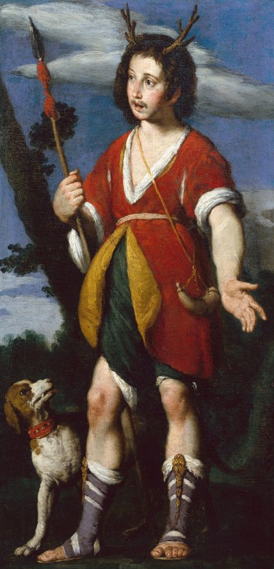 アクテオン（キャンバスに油彩） 作： Bernardo Strozzi