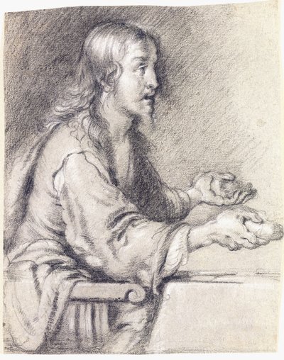 パンを提示するエマオの晩餐のキリスト 作： Bernardo Strozzi