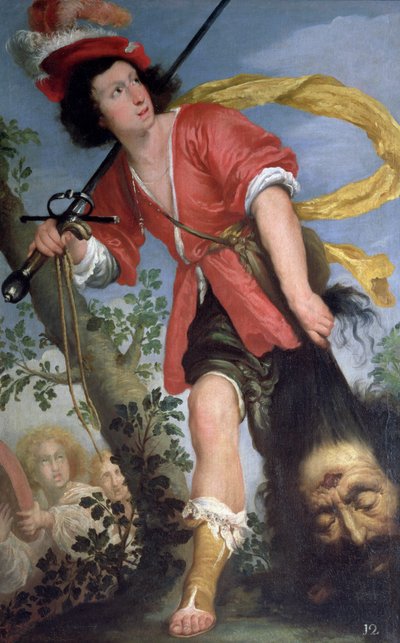 ゴリアテの頭を持つダビデ 作： Bernardo Strozzi