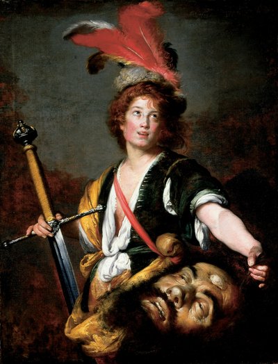 ゴリアテの頭を持つダビデ 作： Bernardo Strozzi