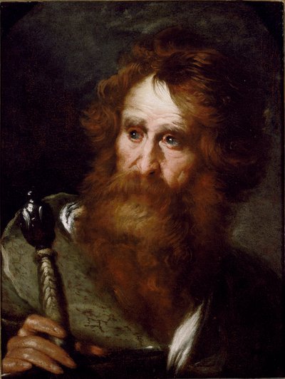 ベルナルド・ストロッツィ（1581-1644）の聖パウロ像 ジュネス・ガレリア・ディ・パラッツォ・ロッソ 作： Bernardo Strozzi