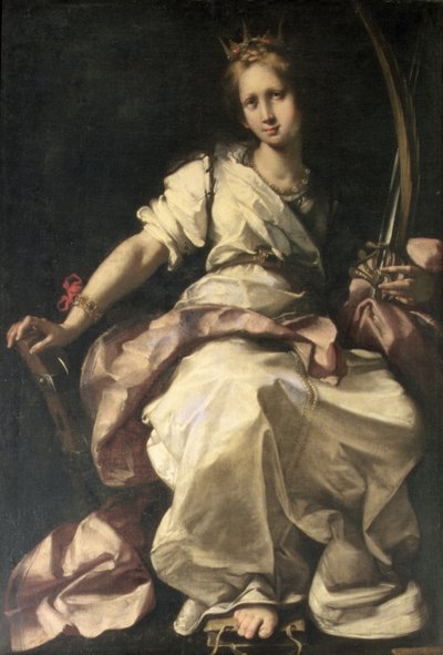 アレクサンドリアの聖カタリナ 作： Bernardo Strozzi