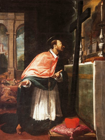 聖チャールズ・ボロメオ、ベルナルド・ストロッツィ（1581-1644）作、カプチン教会、サルザナ、イタリア 作： Bernardo Strozzi