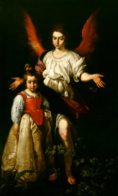 守護天使、1630年頃 作： Bernardo Strozzi