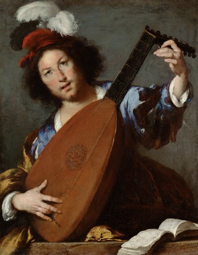 リュート奏者c。 1645 作： Bernardo Strozzi
