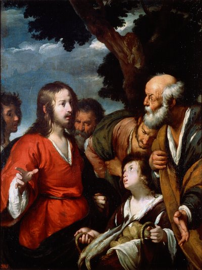 1630年以降の5つのパンと2つの魚の奇跡。 作： Bernardo Strozzi