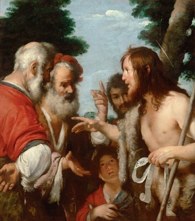 洗礼者ヨハネの説教、c。 1644 作： Bernardo Strozzi