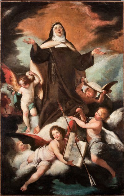 アビラの聖テレサの凱旋」ベルナルド・ストロッツィ（1581-1644）による絵画 17世紀 - ジェネス美術館（Musei di Strada Nuova） inv n PB 49 作： Bernardo Strozzi