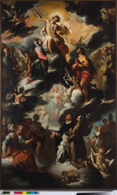 聖ドミニクのビジョン（天国） 作： Bernardo Strozzi