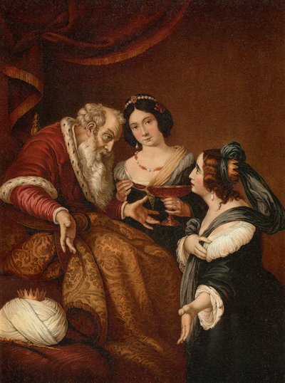 エスターは慈悲のためにアハスエロスを懇願する 作： Bernardo after Strozzi